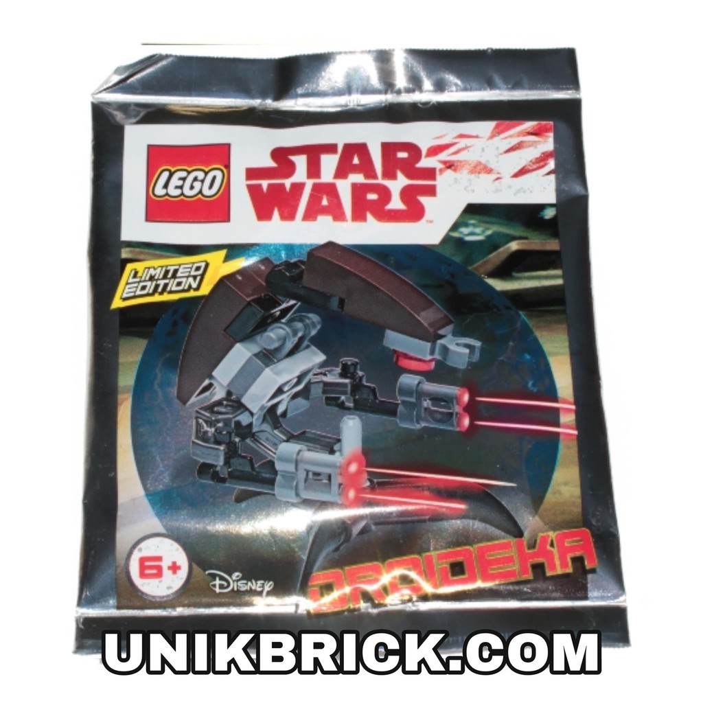 Lego UNIK BRICK Star Wars 911840 Droideka Foil Pack Polybag Túi robot chiến đấu chính hãng .