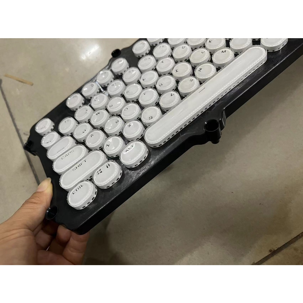 Keycap 87/104 Key Metal Personality Retro Round Steampunk Customized Mechanical Keyboard  Keycap