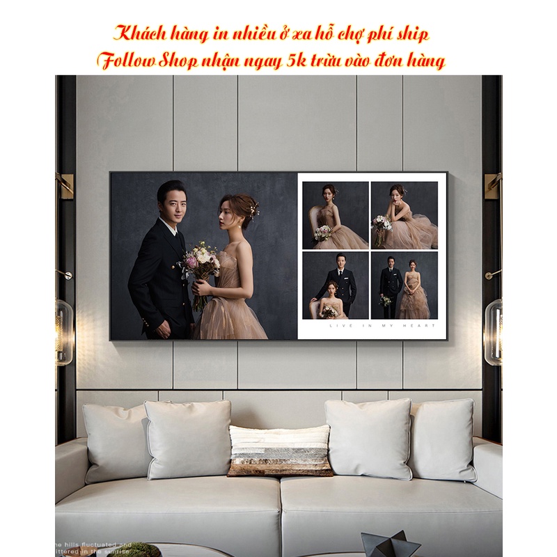 Ảnh Mica Pha lê Khung hợp Kim 60x120cm Mẫu Ảnh Cổng Cưới Hot Trend 2023