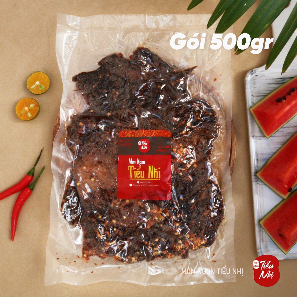 Khô Bò Miếng Mềm Cay Gói 500Gr - Món Ngon Tiểu Nhị - Khô bò ngon loại 1 ăn vặt Sài Gòn | BigBuy360 - bigbuy360.vn