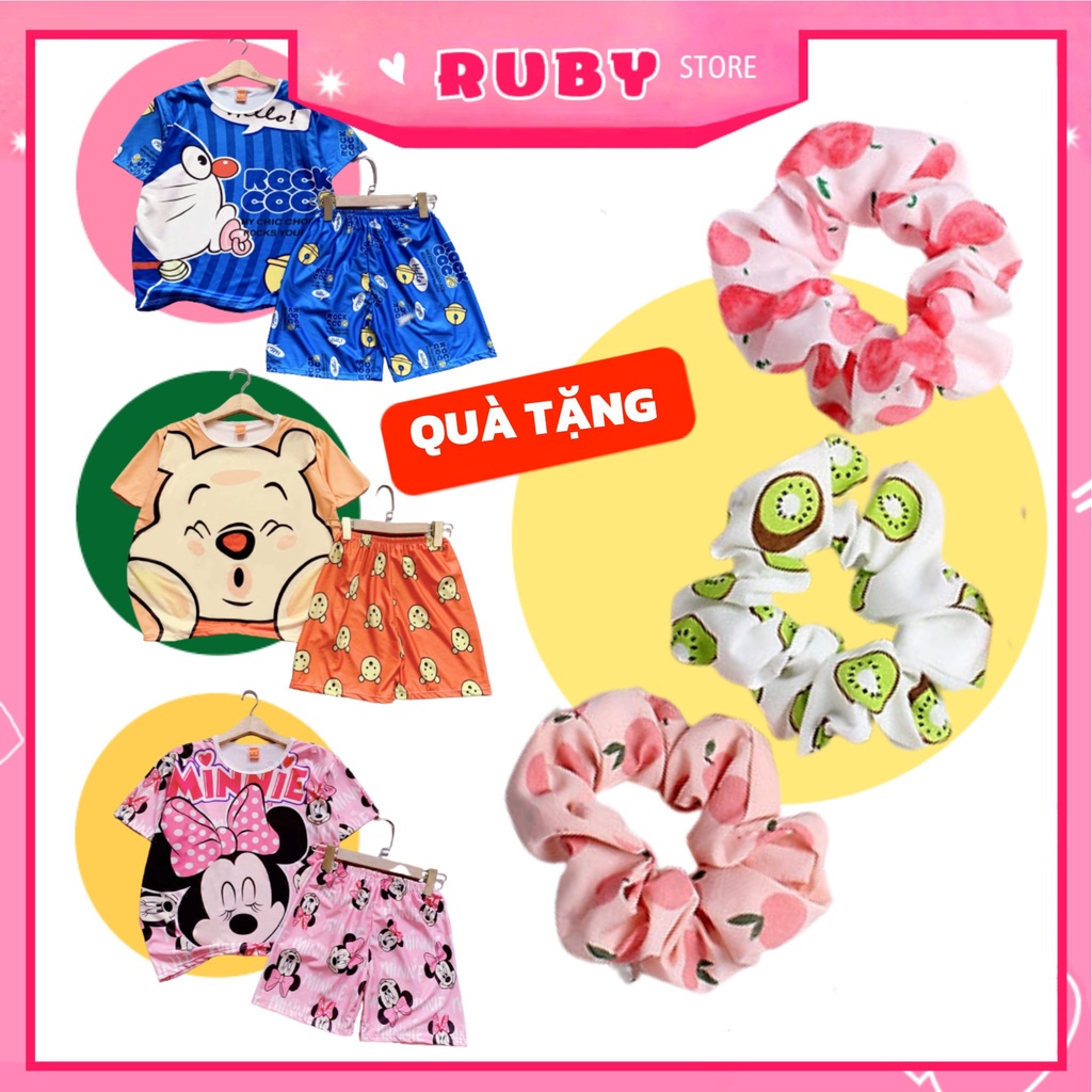 [ TẶNG CỘT TÓC] Set bộ ngủ hoạt hình 3D dưới 48kg vải thun mềm mịn mát  ❤ DBRBD TỔNG HỢP SIZE M