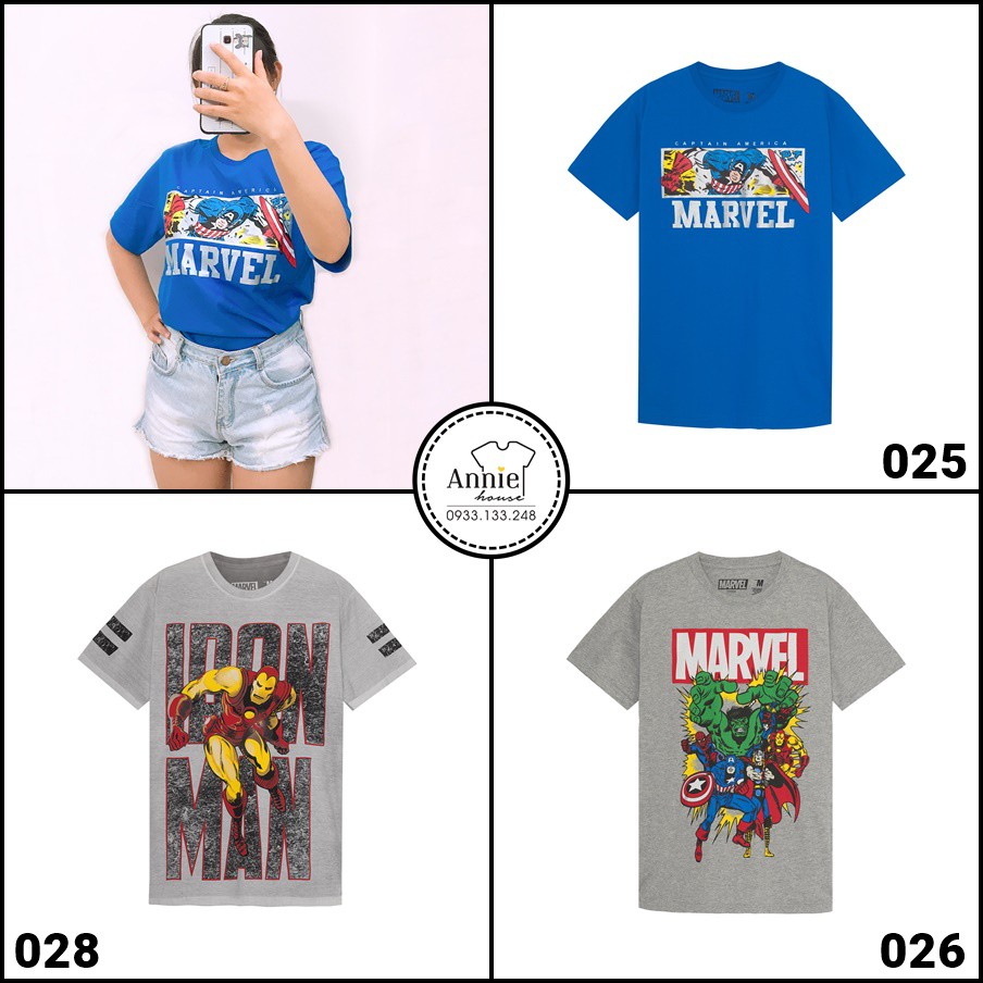 [TẶNG QUÀ] Áo thun hình phom suông MARVEL chính hãng MV022 - MV028, 100% Made in Thailand | Shopee Việt Nam