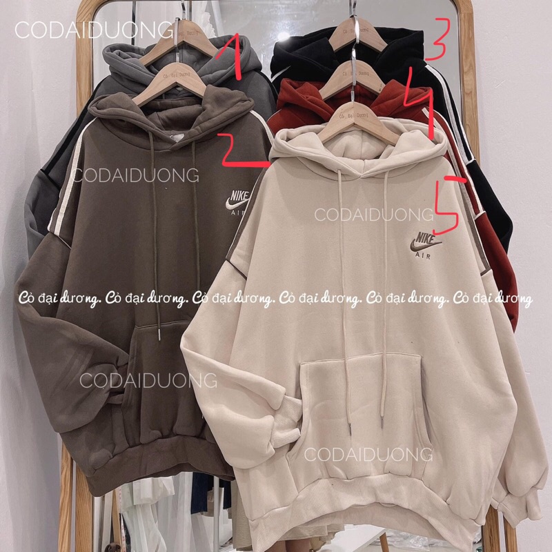 áo nỉ hoodie naiii chữ tay vạch