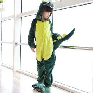 Bộ Đồ hình thú Khủng Long xanh Pijama dành Cho Người Lớn và Trẻ Em Hoạt Hình Cosplay
