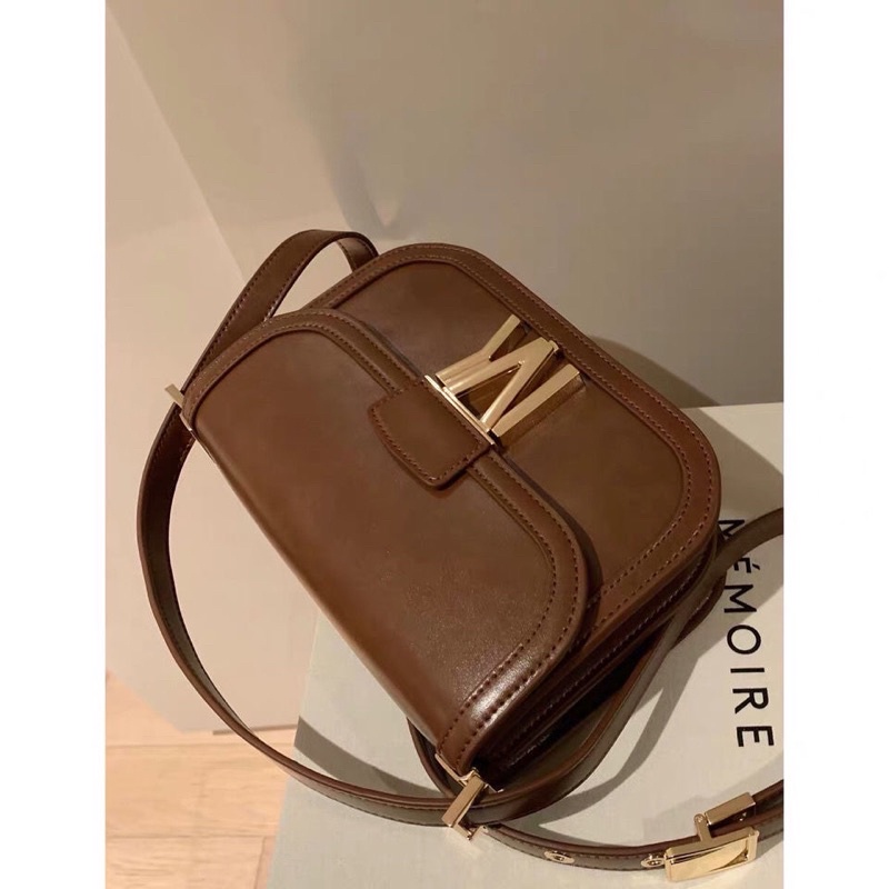 Túi da nâu Miocra đeo vai