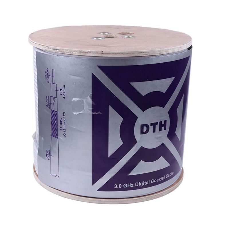 Dây cáp đồng trục DTH UNISAT cuộn 305 mét màu trắng - Hàng xịn