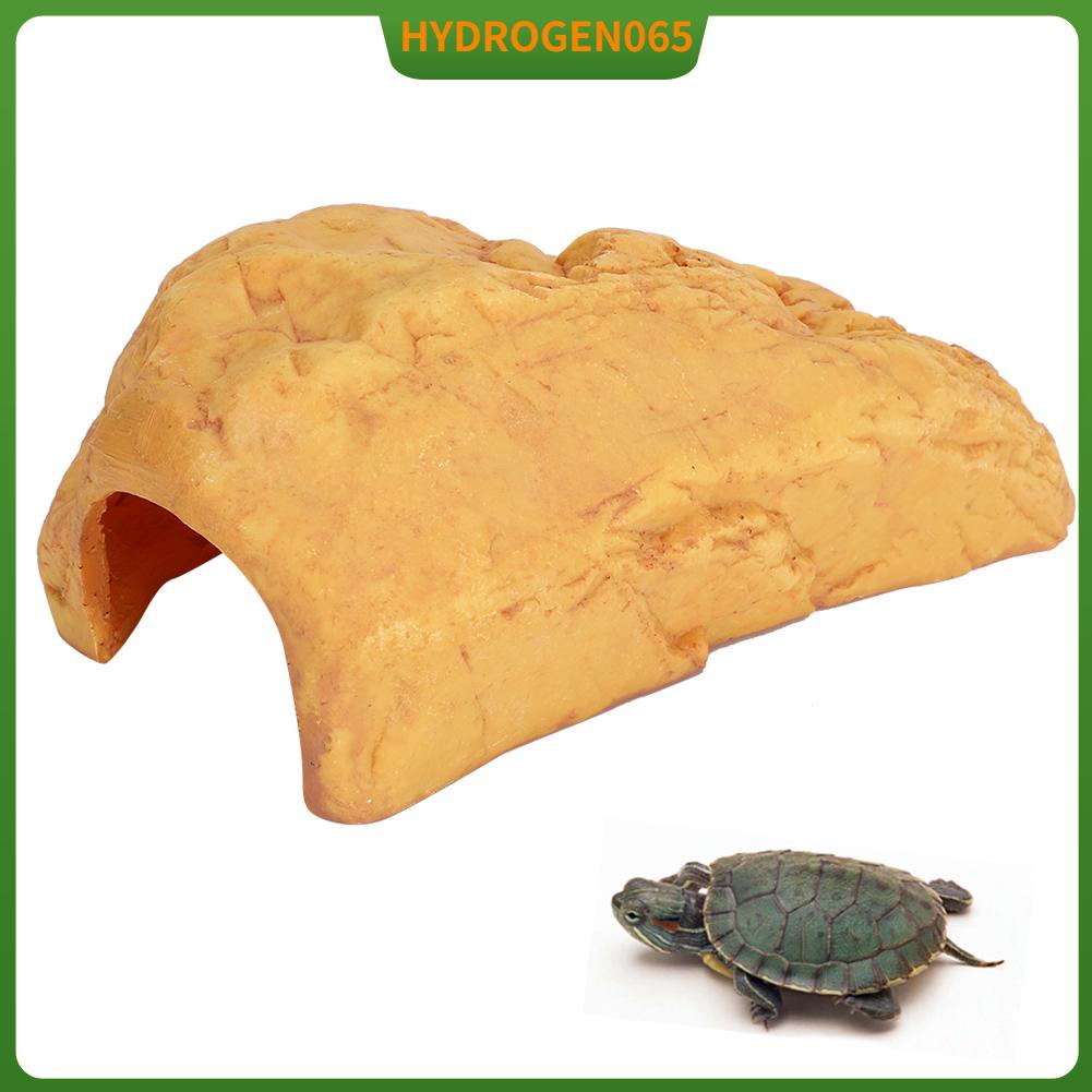 Hydrogen065 Nơi trú ẩn bằng nhựa cho bò sát Trang trí hồ cá Nhân tạo Hang náu ổn định mềm