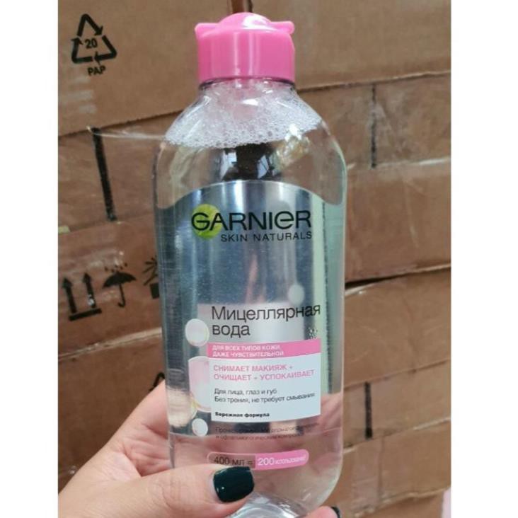 Nước tẩy trang Garnier Nga 400ml nắp hồng nhạt | BigBuy360 - bigbuy360.vn