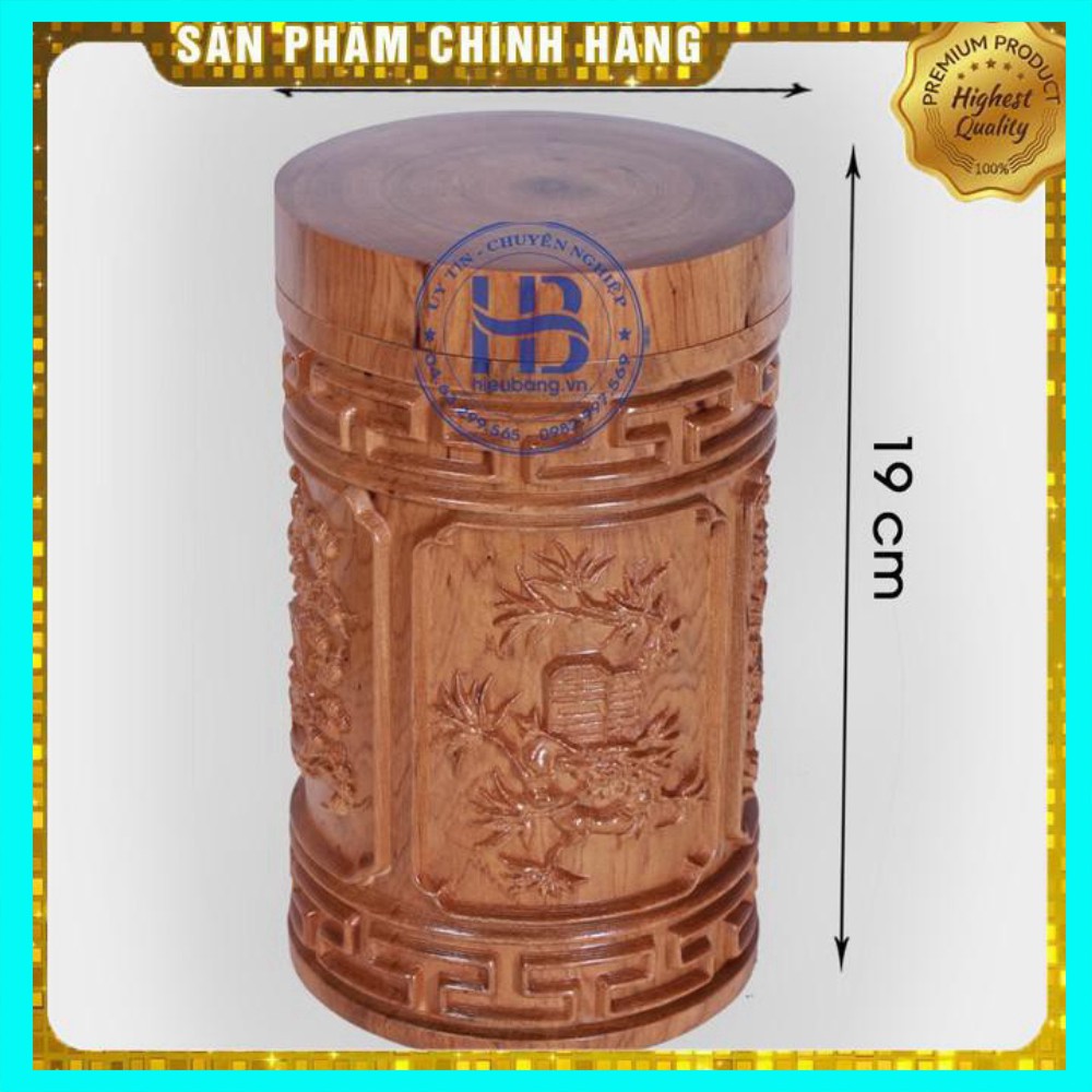 Hộp đựng trà gỗ bách xanh Tùng Cúc Trúc Mai