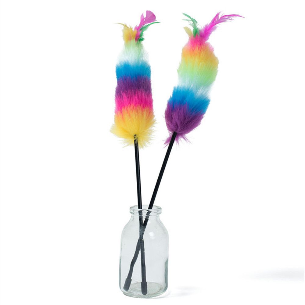 Gậy Ngắn Màu Sắc Cầu Vồng Chuyên Dụng Cho Mèo Cưng