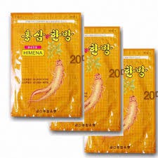 Combo 12 gói cao dán vàng hồng sâm HINEMA HÀN QUỐC (240miếng/12 gói)