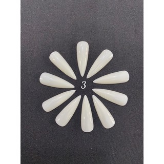 Móng úp form nhọn dài chuyên úp móng tay ( bán lẻ / gói 20 móng full size từ 0-9 )