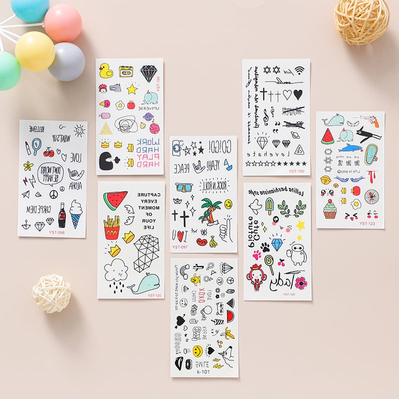 Combo 30 tấm hình xăm dán Mini  dễ thương giá rẻ Mẫu K1