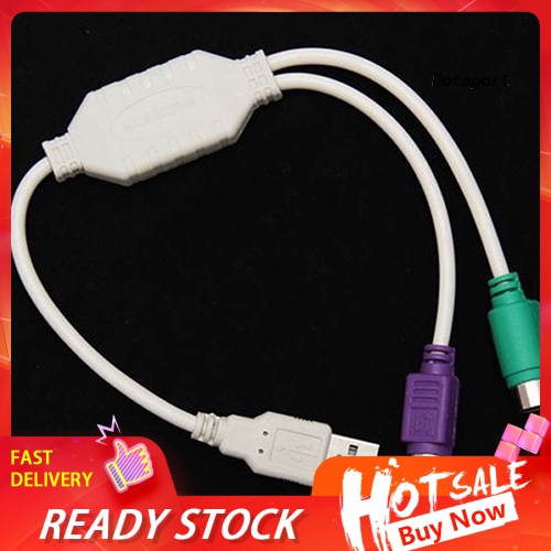 Dây Cáp Chuyển Đổi 30cm USB Male Sang Dual PS/2 Female Cho Chuột Và Bàn Phím