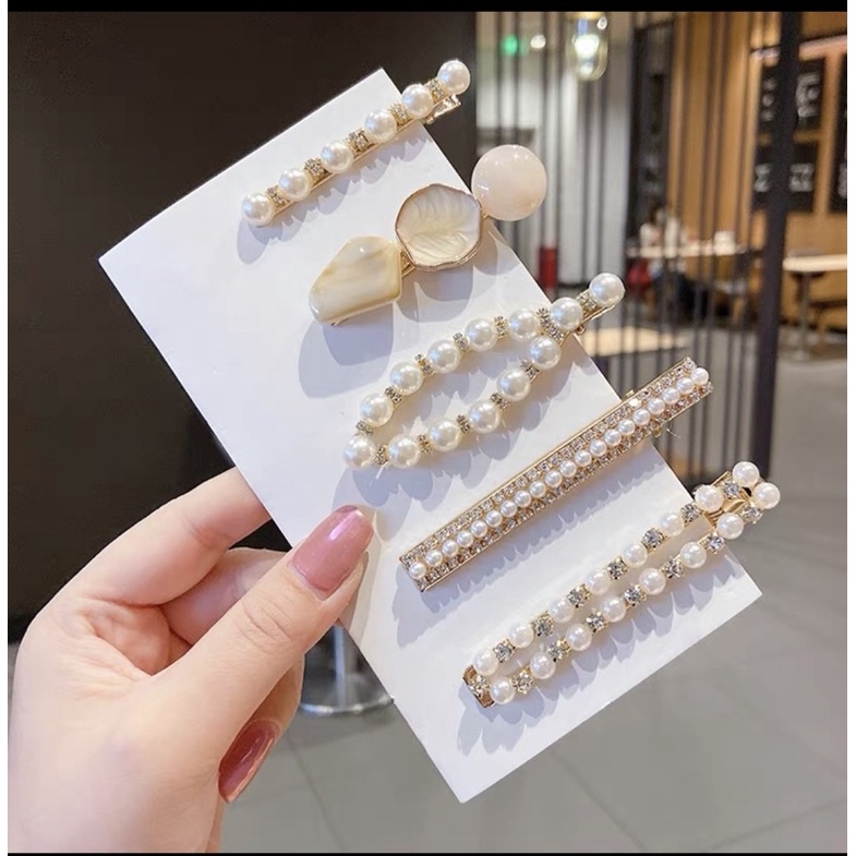Kẹp tóc đính đá  ❤️[Set 5 chiếc]❤️Cặp tóc mái -đẹp siêu hot TT212