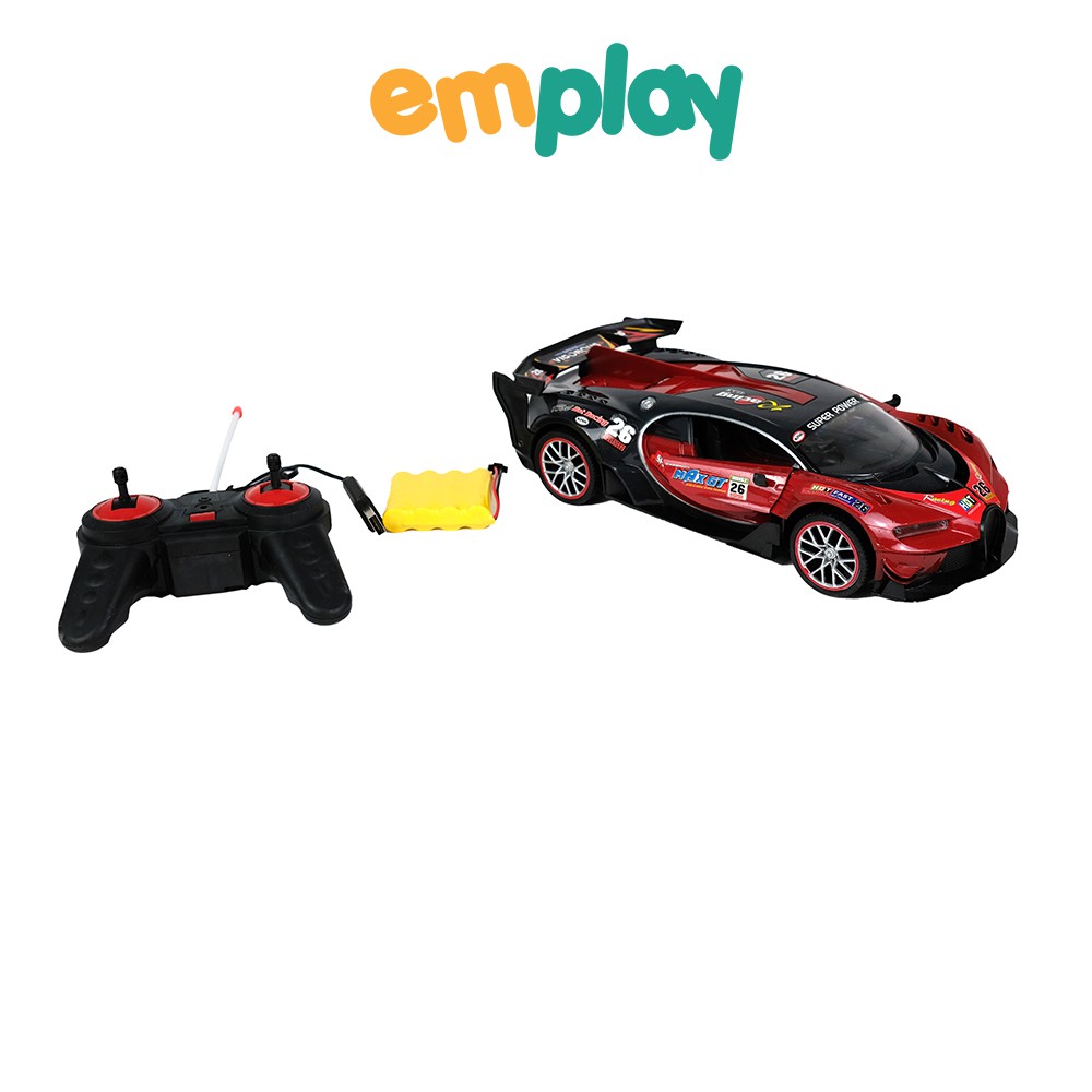 (Summer Sale 50%) Ô tô điều khiển từ xa chạy pin xạc điện cao cấp Emplay tốc độ cao, khung nhôm, thân nhựa ABS an toàn