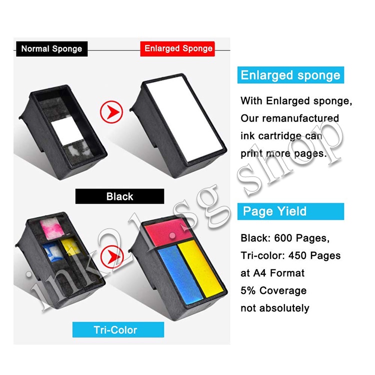 Hộp Đựng Mực HP 63 HP63 HP63XL Cho HP 1110 1111 1112 2130 2131 2132 3630 4250 3632