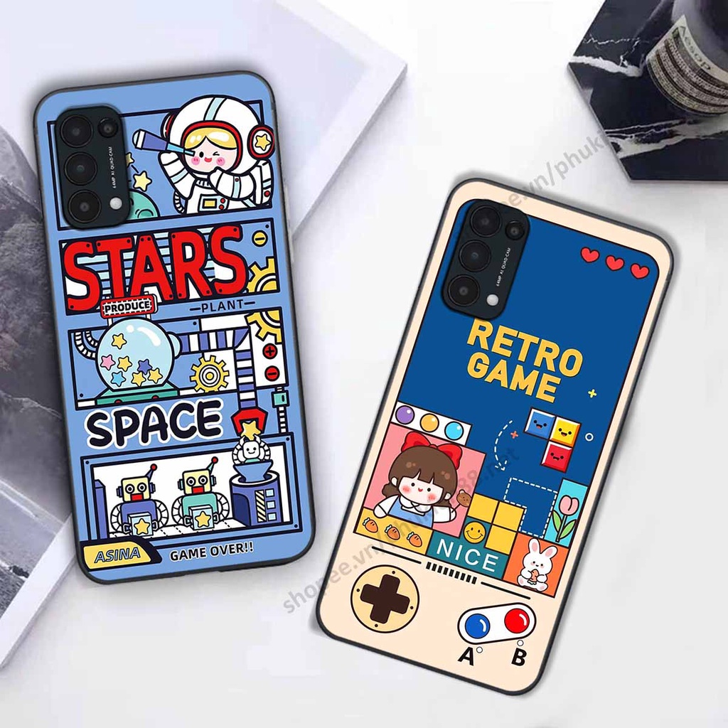 Ốp lưng Oppo Reno 5 hình phi hành gia, roro jump, điện tử dễ thương - Giá rẻ tốt nhất