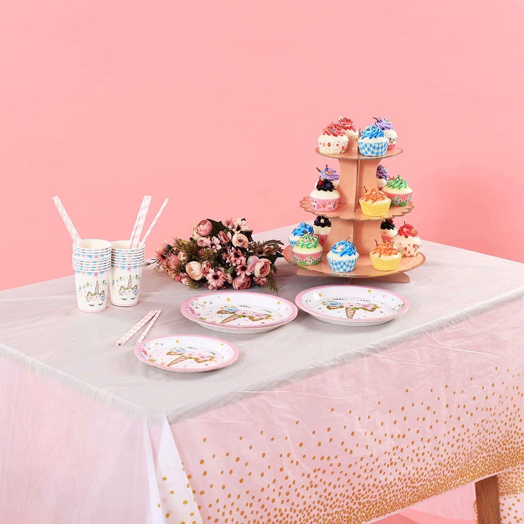 Khăn Trải Bàn Dùng Một Lần Họa Tiết Chấm Bi 137*274CM