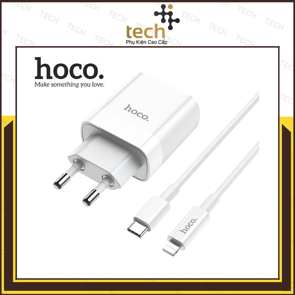 Bộ Sạc Nhanh Iphone 20W Siêu Tốc Hoco C80A Hỗ Trợ Sạc Nhanh PD3.0 20W Cho Iphone/Ipad - Bảo Hành 12 Tháng