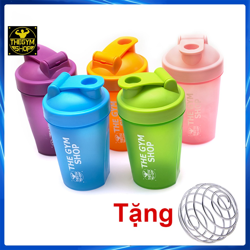 [Mã SKAMA9 giảm 8% đơn 250K] Bình nước, shaker thể thao, tập gym 400ml tối đa 500ml có vạch chia