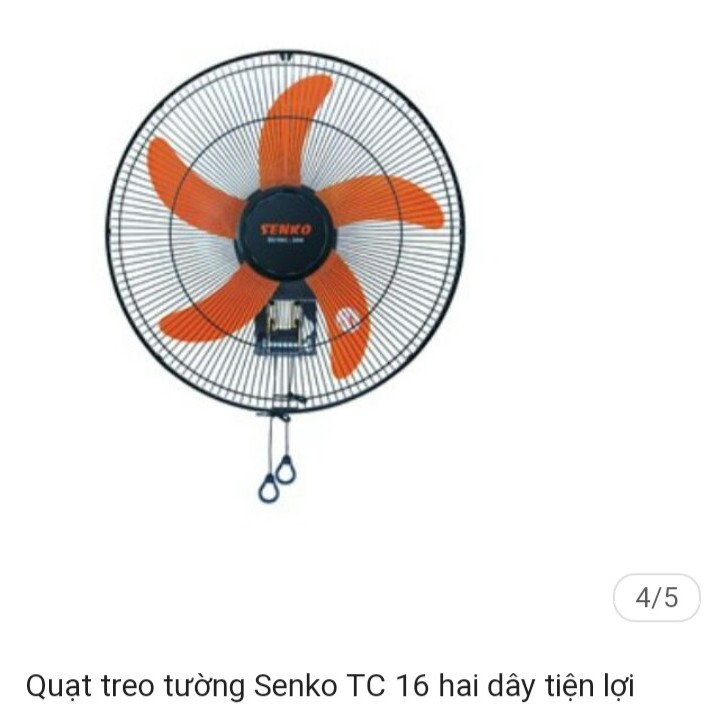 Quạt treo tường 2 dây SENKO TC16 - Quạt treo công nghiệp - Quạt treo