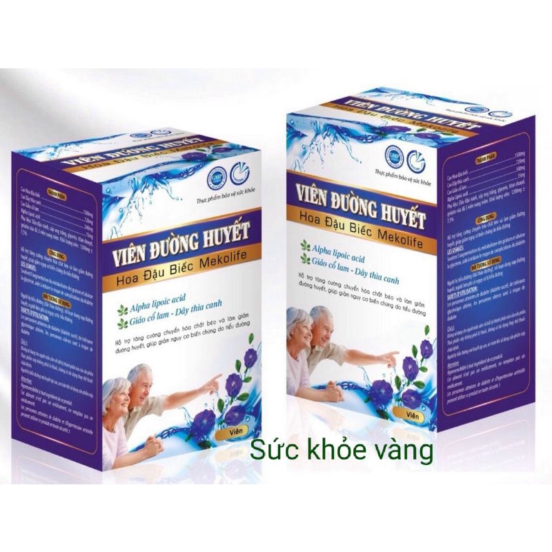 0Viên Đường Huyết chứa Hoa Đậu Biếc Mekolife viên uống tiểu đường hỗ tiểu