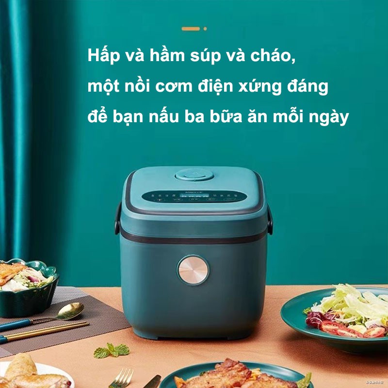 Nồi Cơm Điện Mini Jiashi Đa Năng 2.4L Dùng Cho 1-4 Người Hàng Nội Địa Cao Cấp,Bảo hành 3 tháng