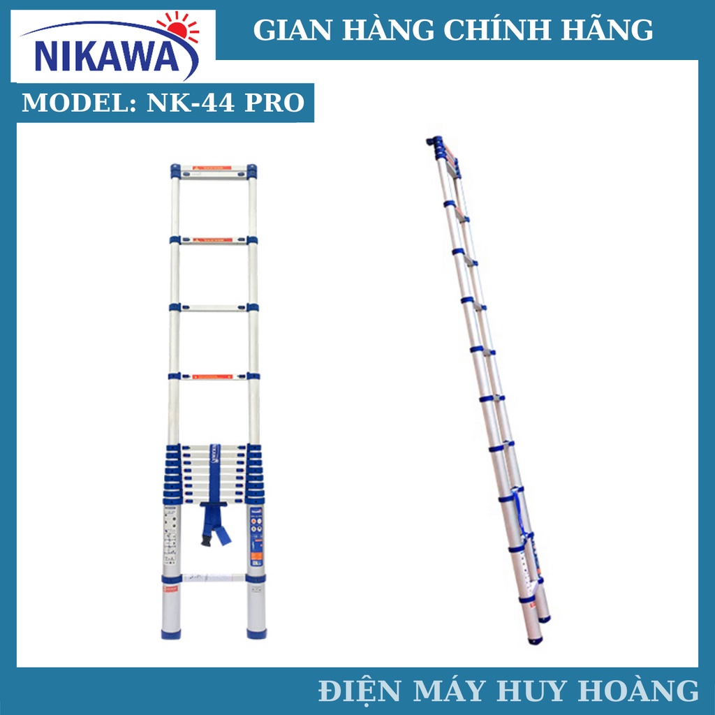 Thang nhôm rút gọn, Thang nhôm rút đơn Nk-44 New, NK-44 Pro model 2021