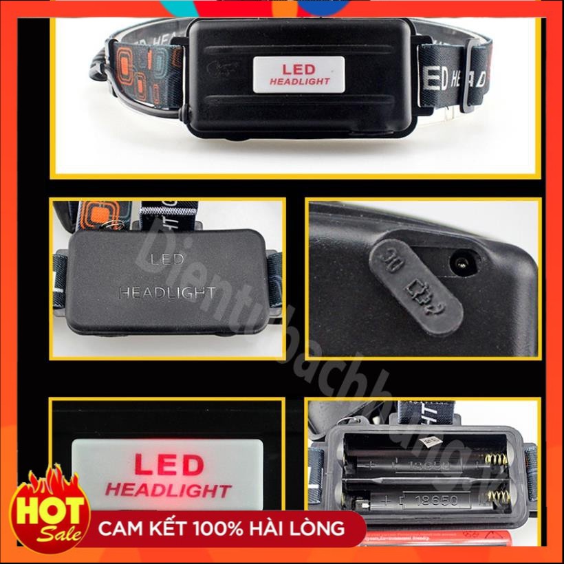 Đèn Pin Đội Đầu 3 Bóng Led T6- Siêu Sáng, Kèm 2 Pin, Kèm Sạc | BigBuy360 - bigbuy360.vn