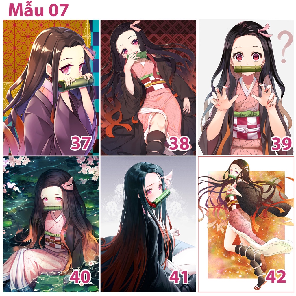 Poster/ Tranh dán tường anime Kimetsu No Yaiba nhân vật Kamado Nezuko