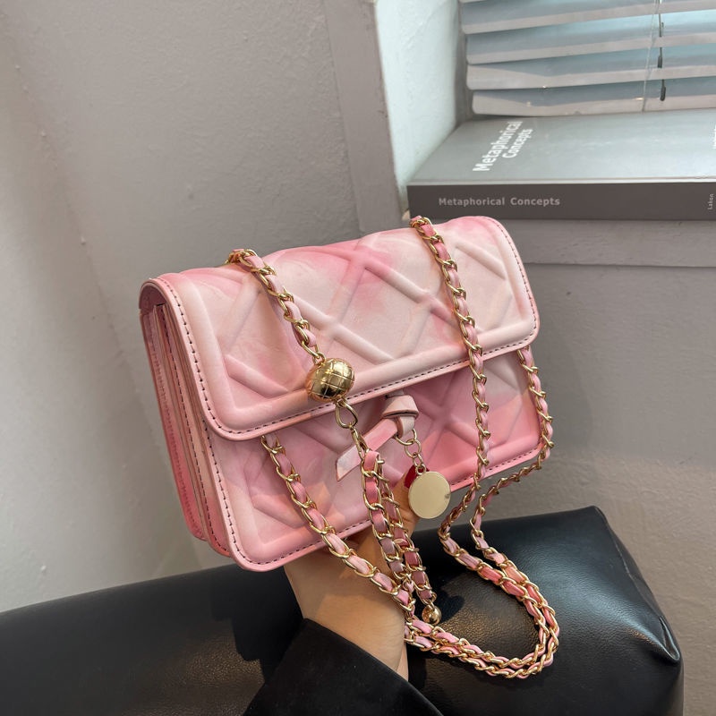 Túi Đeo Chéo Phối Dây Xích Thời Trang Mùa Hè 2022 Dành Cho Nữ