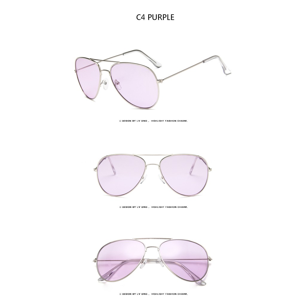 The New Classic Retro Aviator Metal Frame Sunglasses with Transparent Lenses, A Must-have Item for All-match Styling