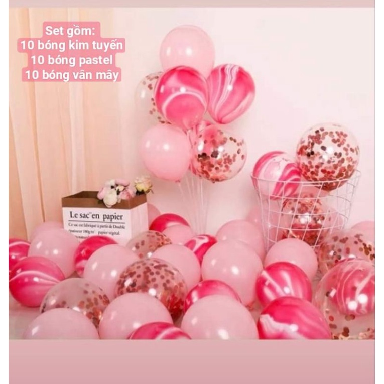 SET 30 BÓNG MIX MÀU CUTE