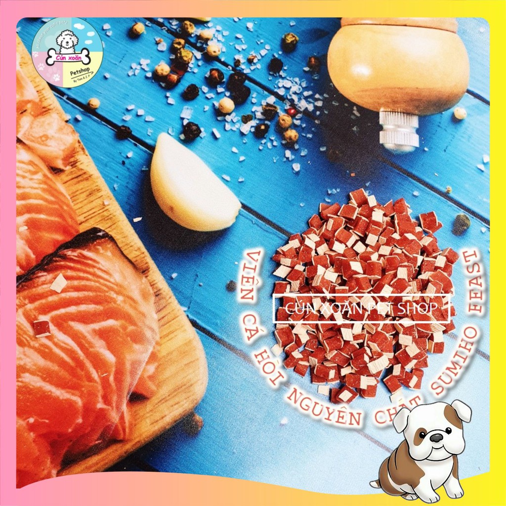 Bánh thưởng cho chó Sumiho Feast 🍣 Viên cá hồi🍣 (100gr) thức ăn cho chó từ 2 tháng tuổi