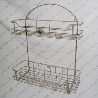 Kệ gia vị inox 2 tầng