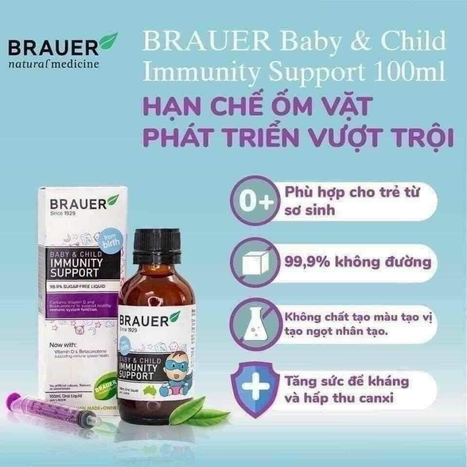 Siro Tăng Đề Kháng Brauer Immunity hộp 100ml (hàng Úc)