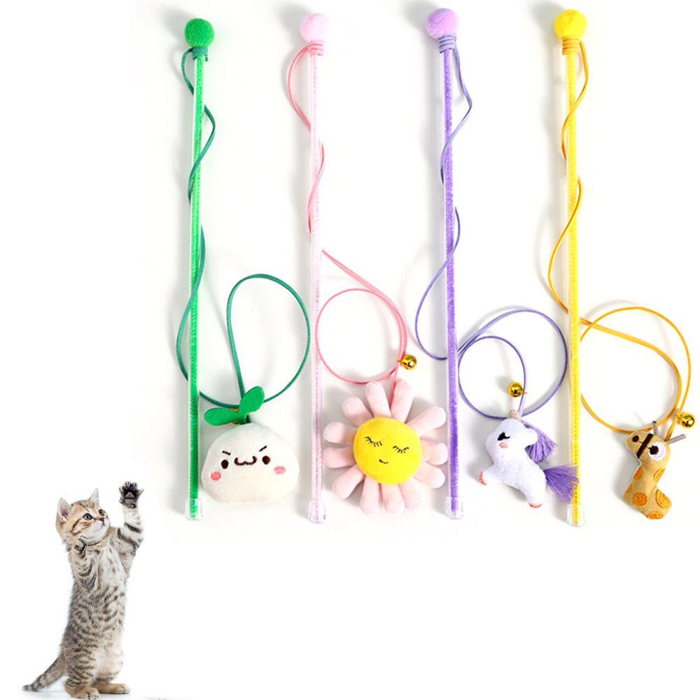 Aaron1 Gậy Đồ Chơi Hình Hoa Hướng Dương Mini Có Chuông Kêu Tương Tác Thú Cưng