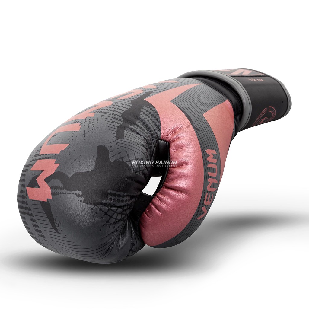 Găng tay boxing Venum Elite chính hãng - Black/Pink/Gold