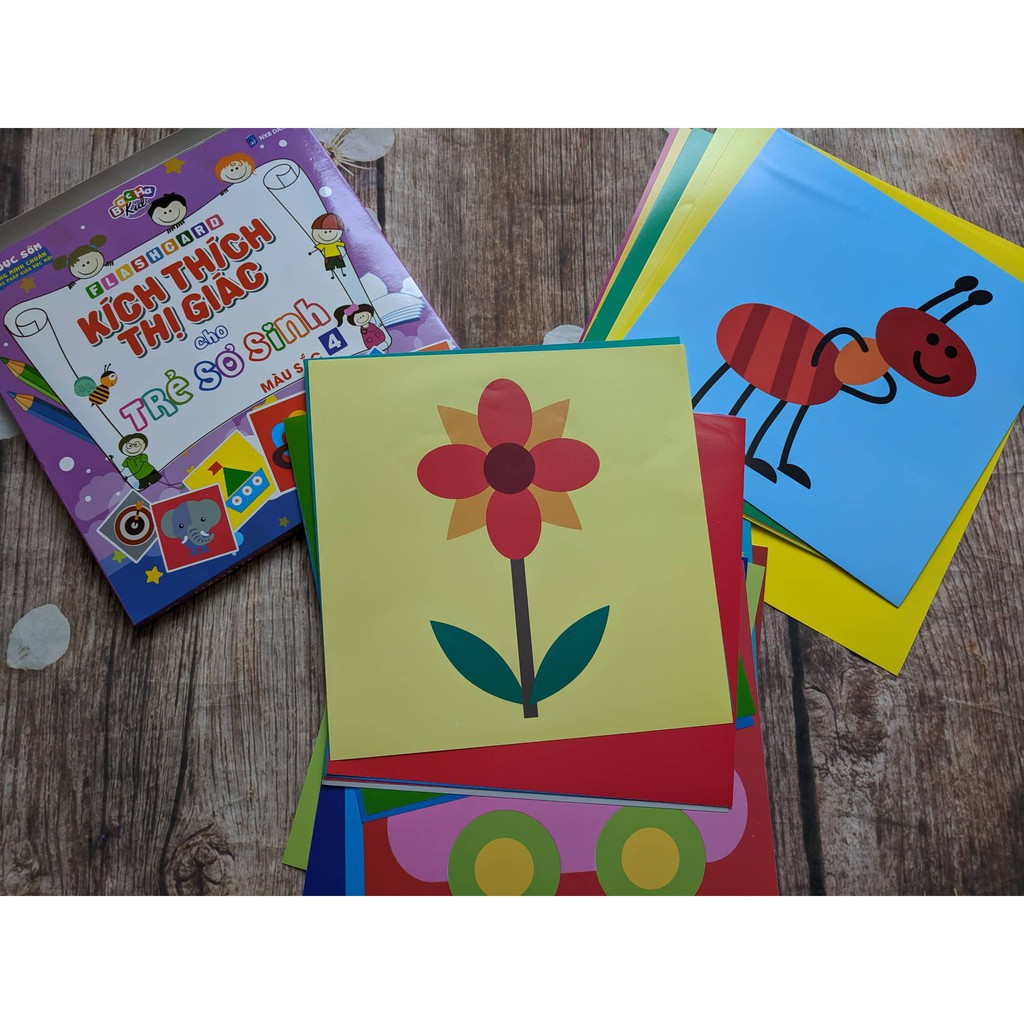 Sách - Thẻ Flash Card Kích Thích Thị Giác Cho Trẻ Sơ Sinh 4 – Màu Sắc