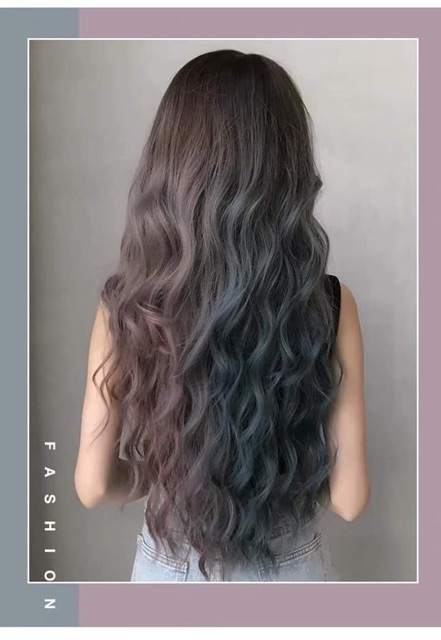 Tóc giả nguyên đầu xù omber❤️💕-freeship-tặng lưới chùm tóc