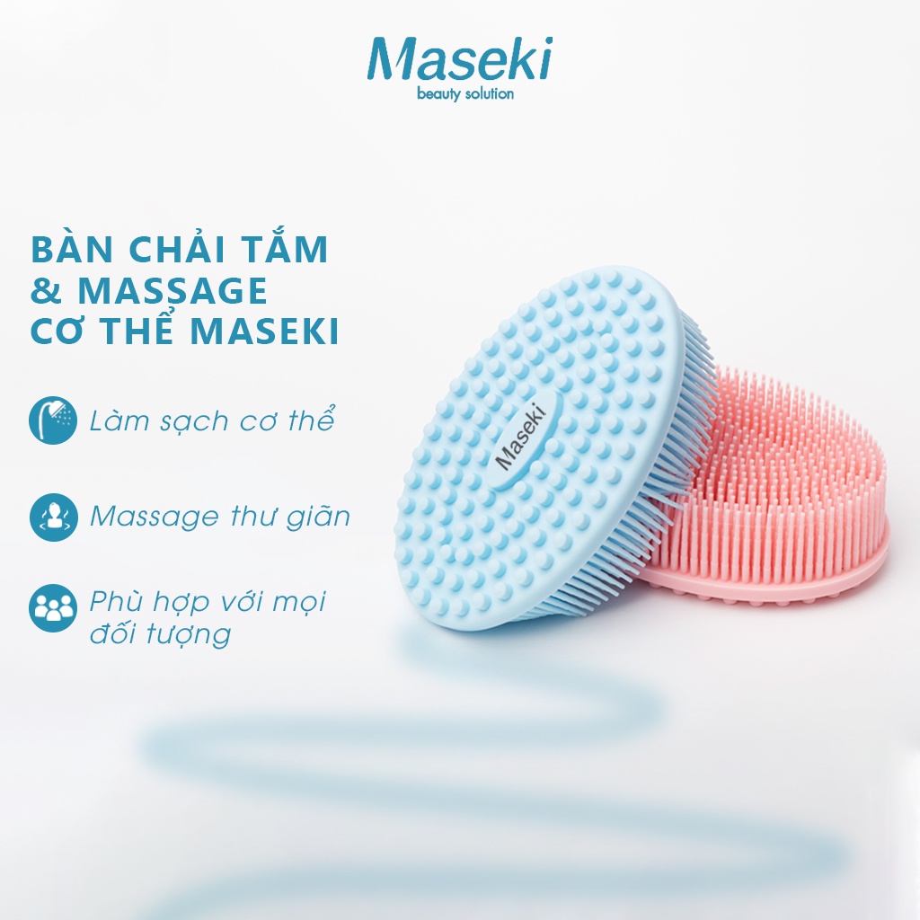 Bàn chải tắm massage cơ thể MASEKI , tẩy da ch.ết và giúp tăng cường lưu thông tuần hoàn máu