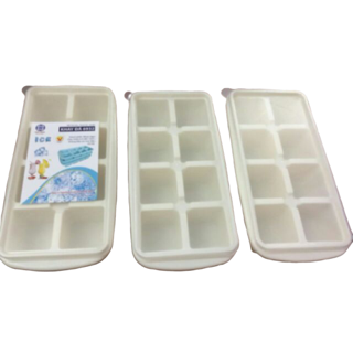 Khay đá nhựa 8 viên có nắp đậy