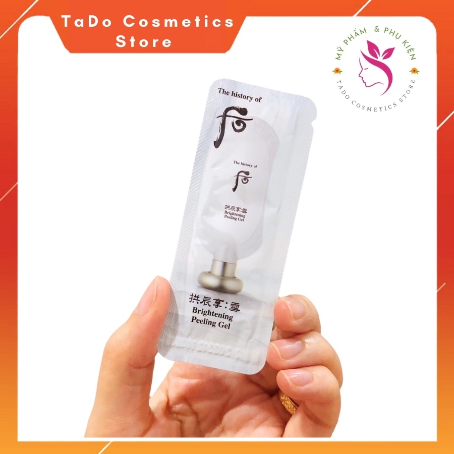 Tẩy tế bào chết da mặt Whoo Brightening Pelling Gel 1ml ,  làm sáng da , loại bỏ bụi bẩn và chất nhờn - dạng gel