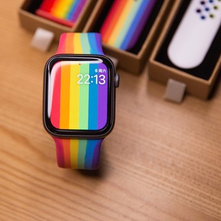 [Ảnh thật] Dây apple watch cầu vồng siêu đẹp chất cao su siêu xin đủ size 38/40/42/44