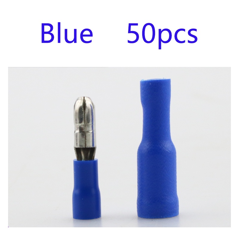 Đầu Nối Dây Điện Cách Nhiệt Năm Màu 22~16 AWG wiring 50 = 25 male + 25 female