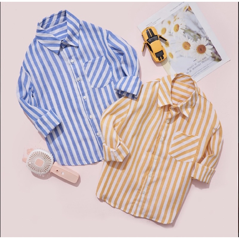 Áo sơ mi dài tay bé trai, hàng có sẵn, max 55kg