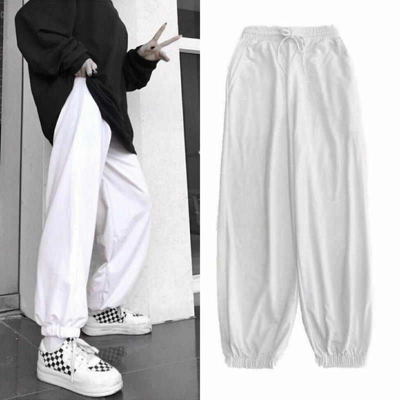 Quần Jogger Jem Closet Nữ Dài Ống Rộng Có Bo Simple Ulzzang