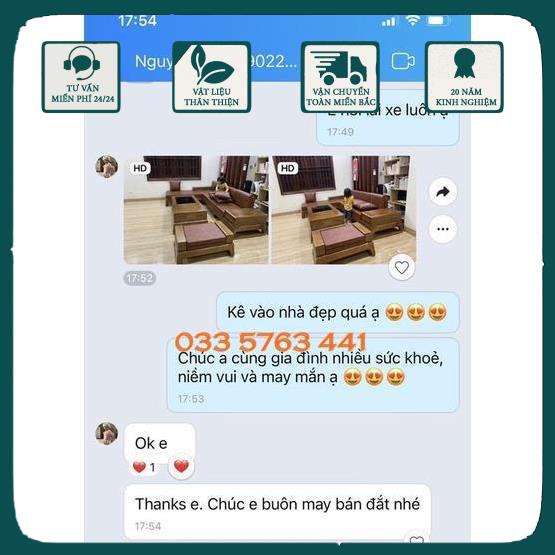 Bộ ghế sofa góc L kích thước 2m7x1m8 dành cho phòng khách lớn phong cách hiện đại, sang trọng