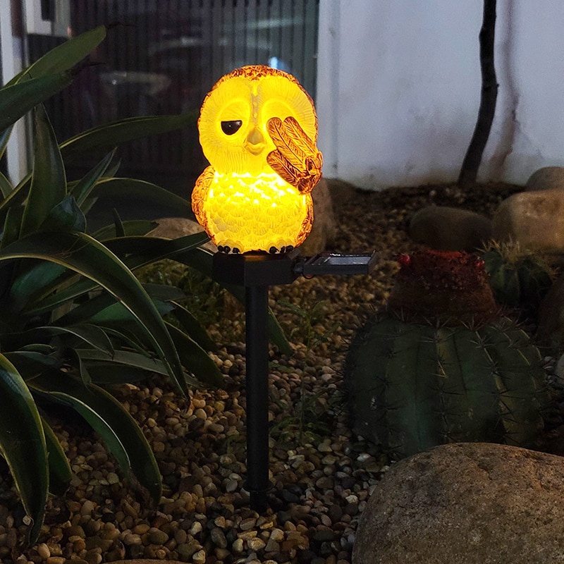 Đèn LED 4 Loại Hình Chim Cú Chạy Bằng Năng Lượng Mặt Trời Chống Thấm Nước Dùng Trang Trí Sân Vườn